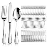 60-Piece Silverware Set for 20, Stainless Steel Flatware, Dishwasher Safe