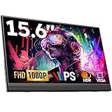 Portable Monitor, 15.6" FHD 1080P Travel Portable Monitor for Laptops, Ultra-Slim External Portable Screen for Laptop with Kickstand, Screen Extender for Laptop PC Mac Phone PS4/5 Xbox Switch