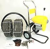 Package Deal BLUEROCK Tools SDS200B 1.5HP 2" - 8" Sectional Pipe Drain Cleaning Machine Kit w/ 120' Cable Snake & Cutters Set