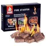 HGD Fire Starter, Natural Fire Starters for BBQ, Campfire, Fireplace, Charcoal, Wood Stove, Chimney, Fire Pit, Grill, Smoker, Indoor Outdoor Use