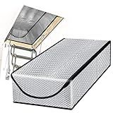Attic Stairway Insulation Cover - Premium Energy Saving Attic Stairs Door Ladder Insulator Pull Down Tent with Zipper 25 in x 54 in x 11In (Attic Cover)