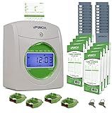 uPunch HN3540 Complete Small Business Start-Up Kit: AutoAlign Time Clock System with 400 Time Cards, 4 Ribbons, and 2 Racks