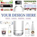 Up to 500 Pcs Custom Waterproof Water Bottle Labels Printable Personalized Water Bottle Wraps Stickers for Business Weddings Birthday