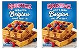 Krusteaz Light & Crispy Belgian Waffle Mix - No Artificial Flavors, Colors, or Preservatives - 28 OZ (Pack of 2) (Packaging May Vary)