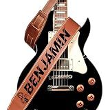 Personalized Guitar Strap, Custom Guitar Straps for Bass, Acoustic, Electric & Bass, Guitar Straps with Name/Embroidery Patterns, Best Gifts for Boyfriend/Grilfriend/Guitarist/Music Lovers (Style B)