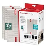 Honeywell HEPA Air Purifier Filter R, 3-Pack for HPA 100/200/300 and 5000 Series - Airborne Allergen Air Filter Replacement Targets Wildfire/Smoke, Pollen, Pet Dander, and Dust