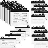 3 Sets Index Card Guide Set Business Index Cards Guide Dividers 2.2 x 3.5 Inches Alphabetical Tabbed Dividers Note for Office File and Recipe, 20 Counts,A-Z