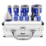 SHDIATOOL Diamond Drilling Core Bits Set Chamfer Bits for Porcelain Tile Marble Ceramic Granite Milling Kit 5/8"-11 10pieces