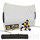 Eastrexon Barricade Backstop Net, 16x10 ft Ball Stop Netting