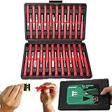 XLWJBES 41 Pcs Terminal Pin Removal Tools with Blow-Molded Case - Electrical Pin Removal Tools Automotive Depinning Tool Kit for Automotive & Household Devices Most Connector, Red