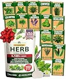 HOME GROWN 15 Herb Seeds for Planting 4,500+ Non-GMO Heirloom Seeds | Extra Large Variety Pack Herb Kit – Indoor Outdoor & Hydroponic | Culinary Seed Set | Grow Your Own Herbs | Gardening Gift