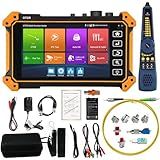 OTDR Fiber Optic Tester, WANLUTECH 1310/1550nm OTDR Event Map OPM OLS VFL CCTV Test Support 8MP TVI CVI AHD 4K IP Camera Test Cable Tracer RJ45 Cable TDR Test Network Tools PoE WiFi SC FC ST LC