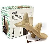 Silicone Wine Stopper/Fun Sombrero shaped cap seals bottle and keeps wine fresh/Cute Wine Accessories/ Kitchen Gadgets/el Corko Bottle Stopper by Monkey Business