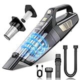 CKIKH Handheld Vacuum Cordless, 15000PA Strong Suction Hand Held Car Vacuum Cleaner Portable with Multi-Nozzles & Washable Filter, Lightweight Rechargeable Vacuum Cleaner for Home, Car, Office, Pets