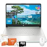 HP 2025 New Laptop for Student Business, Intel N150 CPU(Beats N4120), 14 Inch LED, 16GB RAM, 128GB UFS+256GB MSD+128GB USB, Wi-Fi 6, Copilot AI, 1 Year Microsoft 365, Windows 11 Pro, USB HUB, Mouse