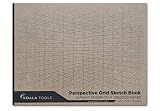 KOALA TOOLS | 2-Point Drawing Perspective Notebook (1 Unit) | 10.35" x 8", 60 pp. - Perspective Grid Graph Paper for Interior Design, Industrial, Architectural and 3D Design
