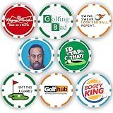 Funny Golf Ball Marker with Magnetic Hat Clip, A Perfect Golf Gift for Men or Women - Golf Accessories for Men or Women (‎8pcs-Funny)