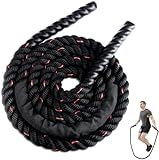Weighted Jump Rope for Men Women, 1.5lb Heavy Jumping Ropes for Fitness, Adult Skipping Rope for Home Gym Exercise, Improve Strength and Building Muscle Workout Equipment (Black)