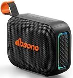 Portable Bluetooth Speaker Line-in Support: IPX5 Waterproof HD Sound Up to 24H Playtime, TWS Pairing, LED Light, Outdoor Speaker for Beach/Pool/Travel, Back to School Gifts for Adult Teen-Black