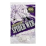 Kangaroo 800 sq. Ft Fake Spider Webs Decorations - Spiderweb Webbing Halloween Cobwebs Decor - Scary Halloween Decor Indoor Outdoor Party Wall, Graveyard Decoration Props - 4 Fake Spiders Included