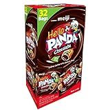 Meijis Hello Panda Cookies, Chocolate Crème Filled - 32 Count, 0.75oz Packages - Bite Sized Cookies with Fun Panda Sports