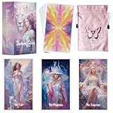 Mekasthos Tarot Cards with Guide Book for Beginners Original Unique Pretty Tarot Oracle Deck Set with Guidebook Standard Size 78 Cards Everyday Witch Decks