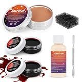 HULYHDP Halloween SFX Makeup Kit Scar Wax Fake Blood Latex Tools Style B