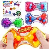 Sensory Fidget Toys for Kids Toddler: 4 Pack Color Sorting Sensory Toys for Autism - Squeeze Calming Toys for Toddler Girls Boys - Quiet Fidget Toys for Student Classroom - Goodie Bags Stuffers