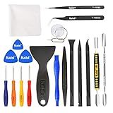 Kaisi Professional Electronics Opening Pry Tool Repair Kit with Metal Spudger Non-Abrasive Nylon Spudgers and Anti-Static Tweezers for Cellphone iPhone Laptops Tablets and More, 20 Piece