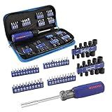 WORKPRO 61PC Magnetic Screwdriver Bits & Nut Driver Set with Organizer Bag, DIY Tools & Equipment for Men Women Mechanic, Herramientas Tool Bit Kit Home Improvement Gift, Metric & SAE