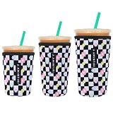 Amintiri Reusable Insulator Neoprene Sleeve for Iced Coffee & Cold Soda