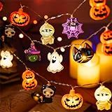 LOLStar Halloween String Lights Decorations, 9.8FT 20 LED Halloween Fairy Lights, Battery Operated (Not Included) with Timer Function and 8 Flashing Modes, Cute Booday Lights 2025 Home Indoor Decor