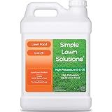 Simple Lawn Solutions - High Potassium Lawn Food Liquid Fertilizer 0-0-25 - Concentrated Spray - Turf Grass Vigor and Plant Hardiness - Summer and Fall - Any Grass Type (2.5 Gallon)
