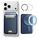 ESR for MagSafe Wallet, 5-Card Holder With RFID Blocking, MagSafe Sticker Included, Slim Magnetic Wallet for iPhone 17/16/15/14/13/12 Series and Selected Samsung Devices, Not for 13/12 Mini, Dark Blue