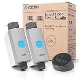 Rachio Smart Hose Timer (2 Valves + 1 WiFi Hub) – App-Controlled Outdoor Faucet Timer, Quick Install & Scheduling, Expandable System