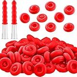 Zonon 35 Pieces Caulk Cap Caulk Saver Finishing Tool Tube Covers Tube Caps for Sealing and Preserving, Red