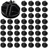 48 Pieces Cube Connectors Plastic Storage Wire Cube Organizer ABS Connectors for Modular Closet Storage Organizer and Wire Shelf (Black)