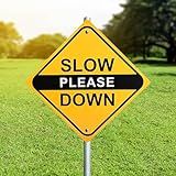 Bigtime Slow Down Signs for Neighborhoods - Aluminum Signage for Road Safety and Property Protection - Caution Road, Street, Yard, Traffic Sign - Rust Resistant Metal Sign for Durability