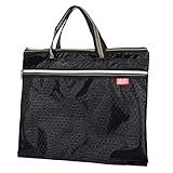 PATIKIL Waterproof Zipper File Bag, Documents Books Tools Storage Zip Pouch for Office Travel, Black