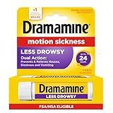 Dramamine Motion Sickness Less Drowsy, Travel Vial, Multicolor, 8 Count