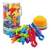 ABCaptain Counting Dinosaurs Toy Matching Sorting Game, Color Classification and Sensory Training Educational Learning Toys Set Gift for Toddlers