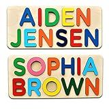 Personalized Wooden Name Puzzle for Kids Personalized Early Learning Toys for Babys First Customized Baby Name Puzzle Custom 1st Birthday Gift Wood