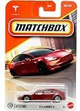 Matchbox Tesla Model 3 [Red] 04/125, 1:64 Scale Diecast Toy Vehicle
