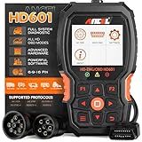 ANCEL Heavy Duty Truck Scanner HD601 All System Diesel Diagnostic Scan Tool fits for Cummins, Detroit, Freightliner, International, Paccar, Check Engine for Truck & Car 2 in 1 Code Reader