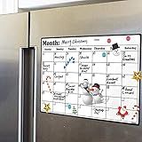 Fridge Calendar Magnetic Dry Erase Whiteboard Calendar for Refrigerator Planners 16.9 Inches X 11.8 Inches