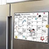 Fridge Calendar Magnetic Dry Erase Whiteboard Calendar For Refrigerator Planners 16.9 Inches X 11.8 Inches
