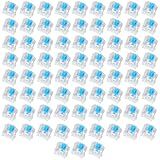 72 Pieces Blue Mechanical Keyboard Switches, 3 Pin Pre-Lubricated Clicky Key Switches, Dustproof and Waterproof Keyboard Accessories for Mechanical Gaming Keyboard