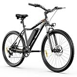5TH WHEEL Discover Electric Bike for Adults,750W Peak Motor Electric Bicycle 23Mph 26" Commuting Electric Mountain Bike,43Miles Removable Battery,7-Speed Gears,Front Suspension,UL2849 Certified