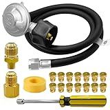 Natural Gas to Propane Conversion Kit for Weber Genesis,Genesis II,for Weber Spirit II 310/315/210–Includes 5FT Propane Regulator Hose for Weber Grills,14 Orifices (3 Sizes),3/8”Fittings and Tools.