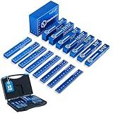 Blockcision Setup Blocks Woodworking Tools - 16 PCS Height Gauge Block Set with Easy Block, Precision Ruler-Marked Bars & Case - Router & Table Saw Accessories (Standard, Aluminum Alloy, 16 Pieces)
